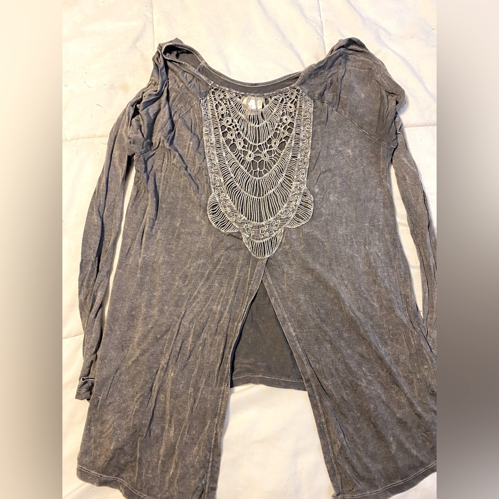 Size L Buckle Daytrip Longsleeve Blouse Open Back Blouse